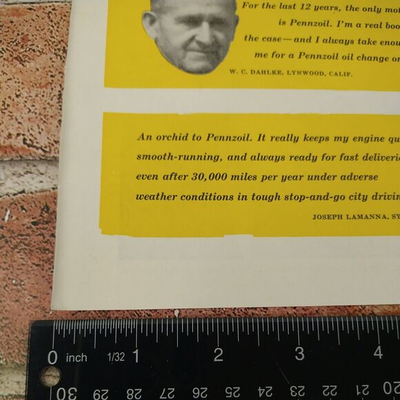 Pennzoil Motor - Oil Can / Richest Oil in World - Vtg 1961 PRINT AD Ephemera - Picture 6 of 9
